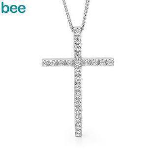 Bee Jewelry Zirconia Cross sølv Collie blank, modell 35449-CZ